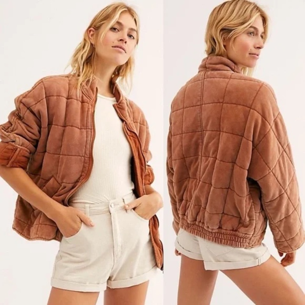 Free people dolman jacket in color burnt orange size medium